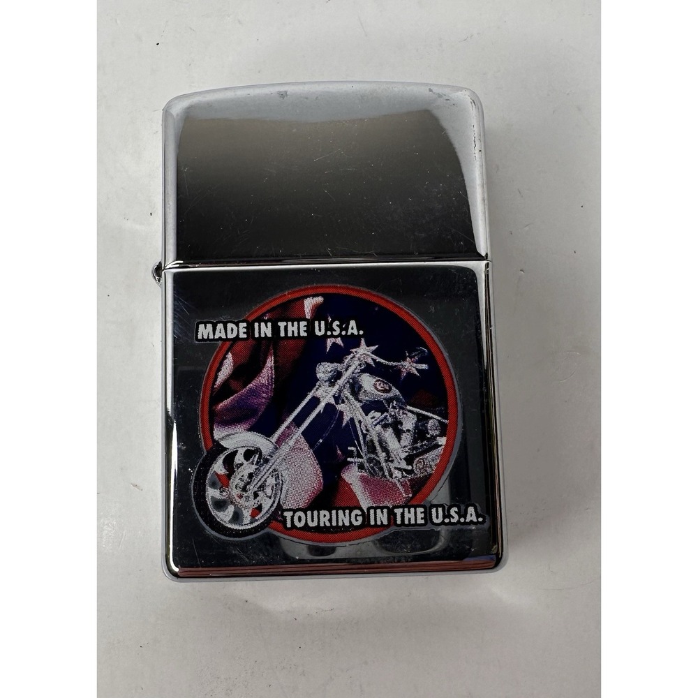 Zippo Lighter Touring in the USA Motorcycle Chrome 2005 D 05 Made in USA